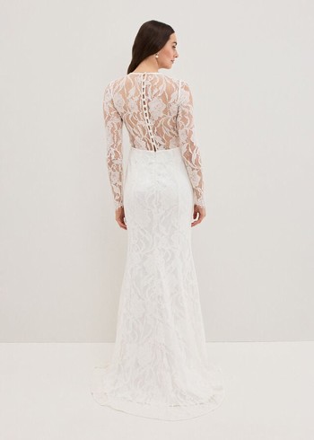 Phase Eight Aneeta Lace Wedding Dress White Canada | UAFJYO-482